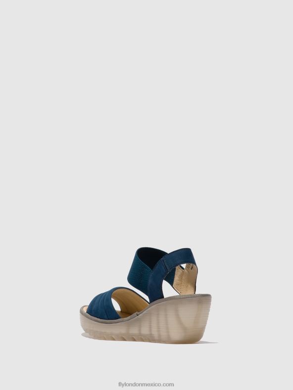 azul 2LT8B433 sandalias con tira trasera yiko414 Fly London mujer