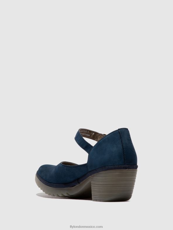 azul 2LT8B492 sandalias hebilla wifo440 Fly London mujer