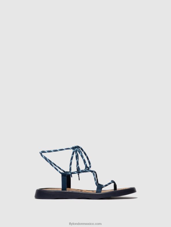 azul 2LT8B551 sandalias con cordones tace874 Fly London mujer