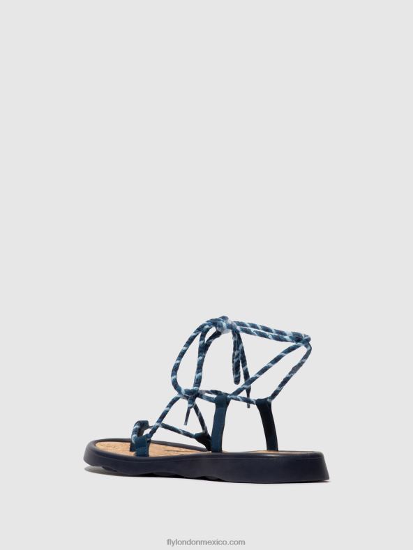 azul 2LT8B551 sandalias con cordones tace874 Fly London mujer