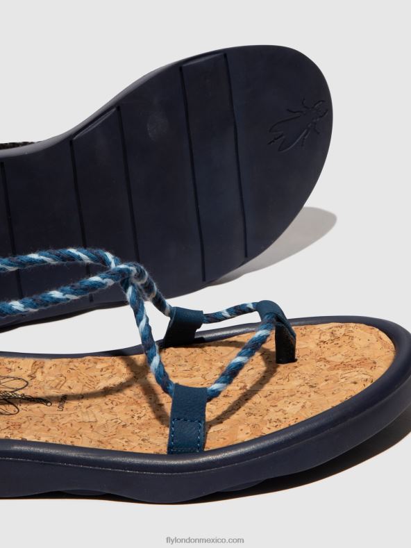 azul 2LT8B551 sandalias con cordones tace874 Fly London mujer