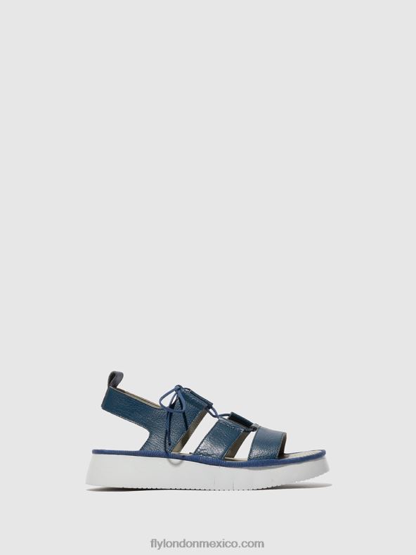 azul 2LT8B571 sandalias tiras caio363 Fly London mujer