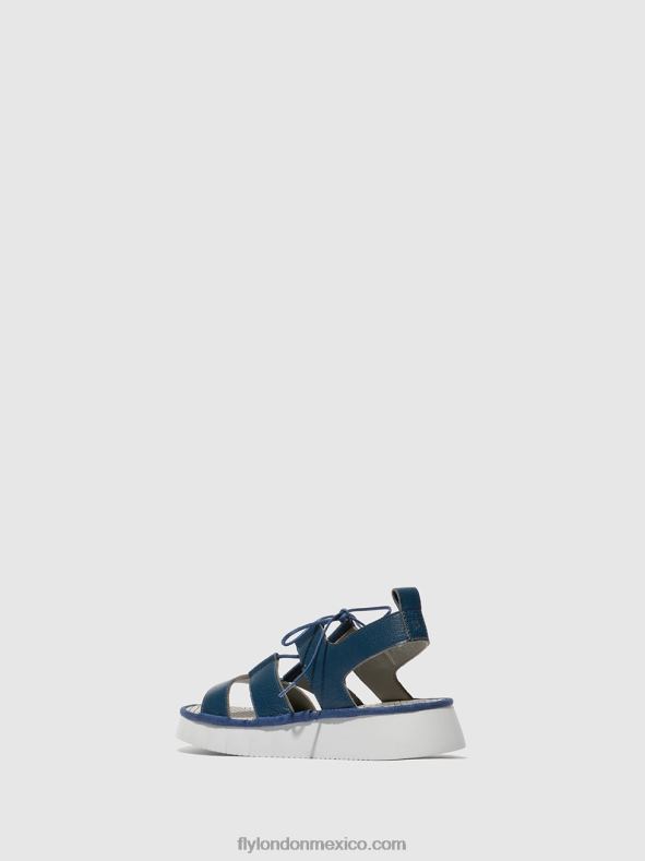 azul 2LT8B571 sandalias tiras caio363 Fly London mujer