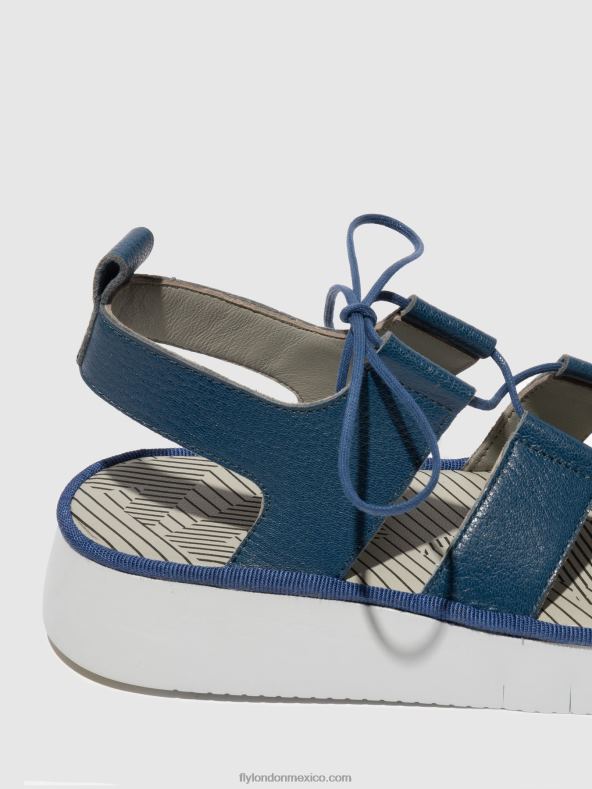 azul 2LT8B571 sandalias tiras caio363 Fly London mujer