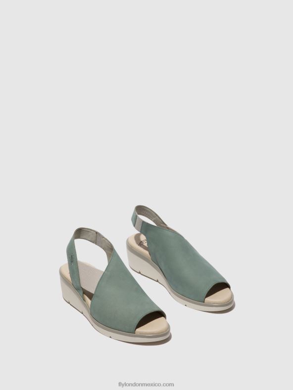 azul pálido 2LT8B476 sandalias elásticas nily940 Fly London mujer