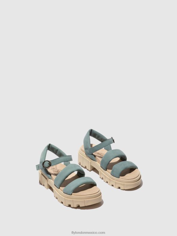 azul pálido 2LT8B548 sandalias destalonadas jela864 Fly London mujer