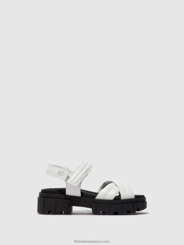 blanco 2LT8B547 sandalias destalonadas jada854 Fly London mujer