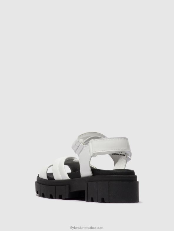 blanco 2LT8B547 sandalias destalonadas jada854 Fly London mujer