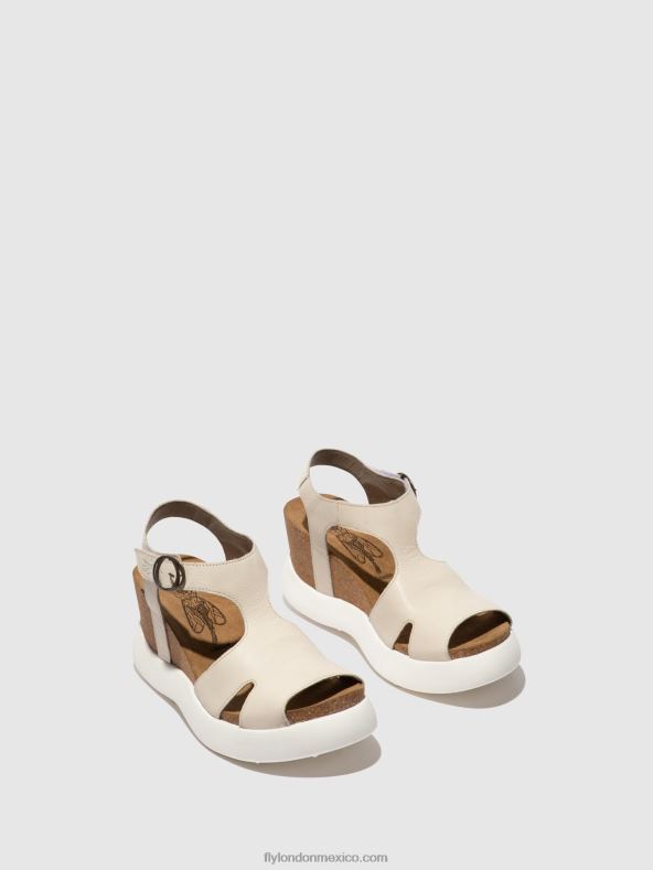 blanquecino 2LT8B494 sandalias hebilla gova962 Fly London mujer