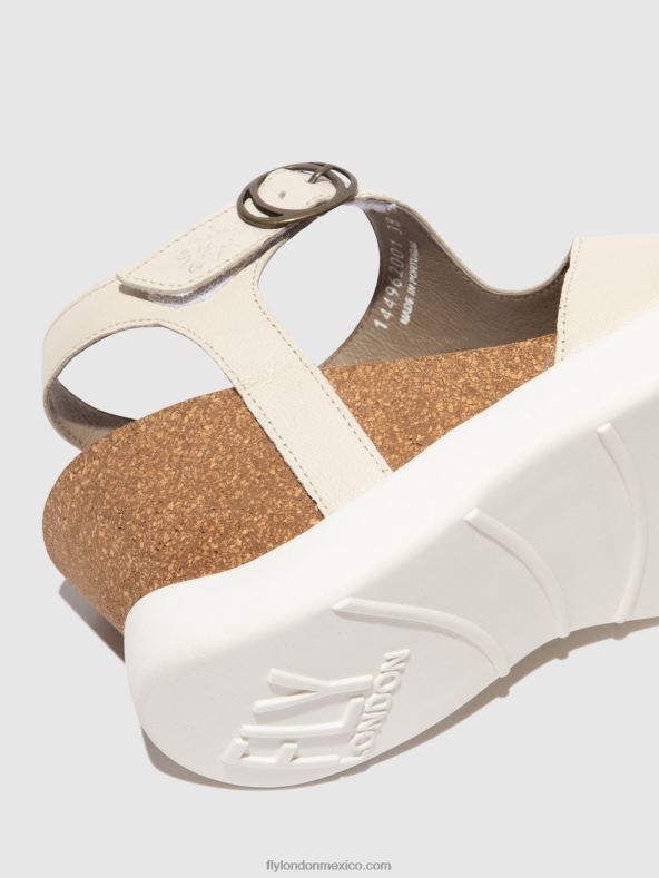 blanquecino 2LT8B494 sandalias hebilla gova962 Fly London mujer
