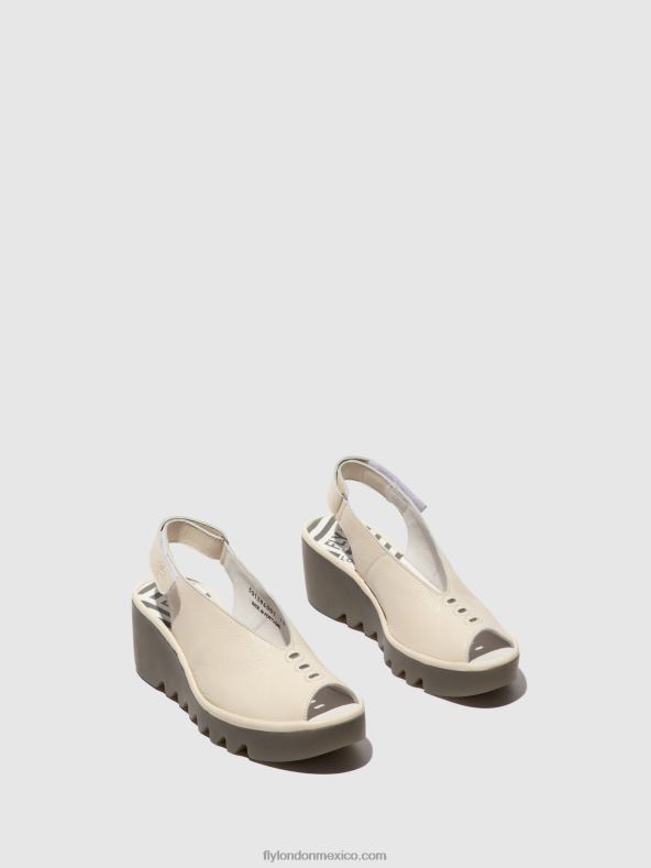 blanquecino 2LT8B572 sandalias destalonadas baye386 Fly London mujer
