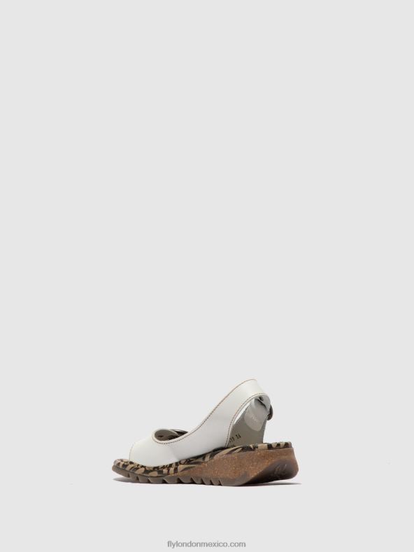 blanquecino 2LT8B614 sandalias con hebilla tram723 Fly London mujer