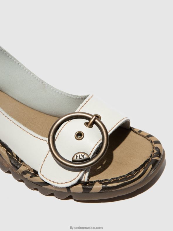 blanquecino 2LT8B614 sandalias con hebilla tram723 Fly London mujer
