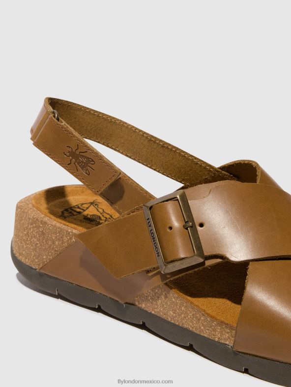camello 2LT8B488 sandalias cruzadas chlo852 Fly London mujer