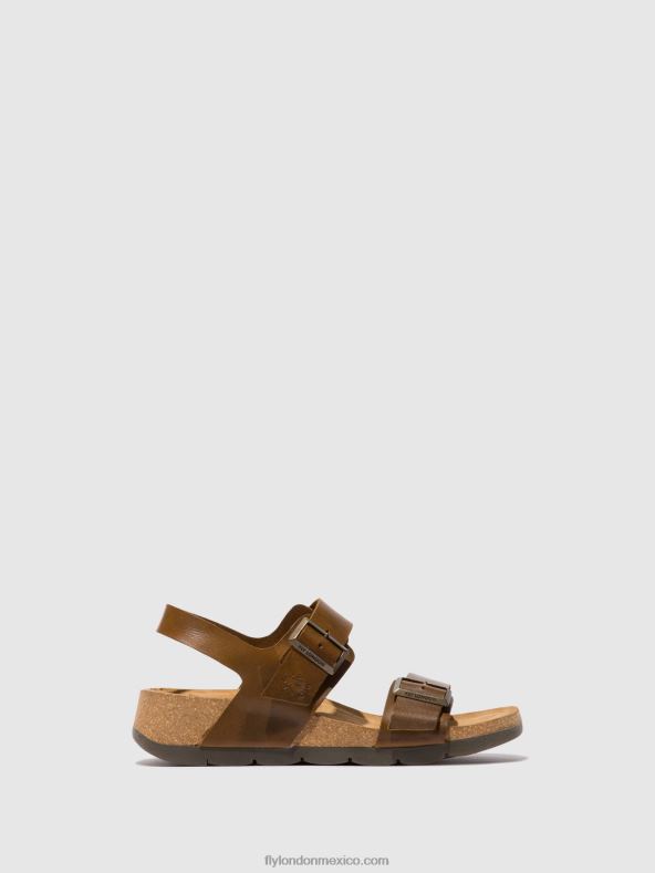 camello 2LT8B583 sandalias destalonadas ceke722 Fly London mujer