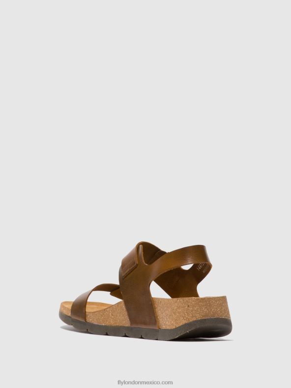 camello 2LT8B583 sandalias destalonadas ceke722 Fly London mujer