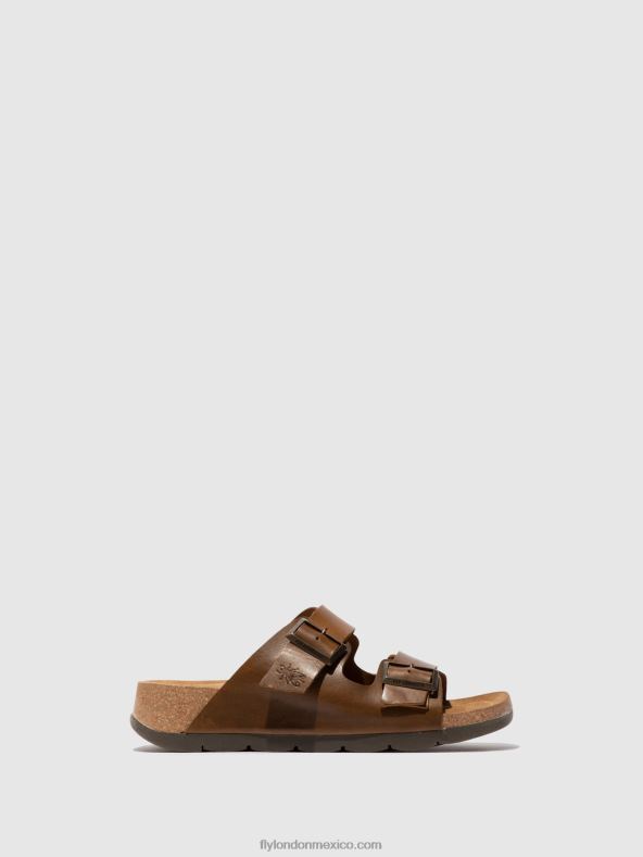 camello 2LT8B595 sandalias hebilla caja721 Fly London mujer