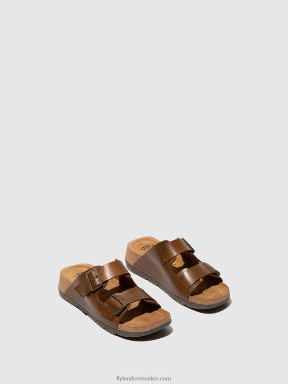 camello 2LT8B595 sandalias hebilla caja721 Fly London mujer