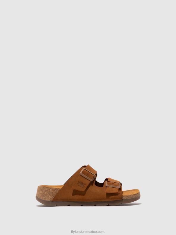 camello de gamuza 2LT8B391 sandalias hebilla caja721 Fly London mujer