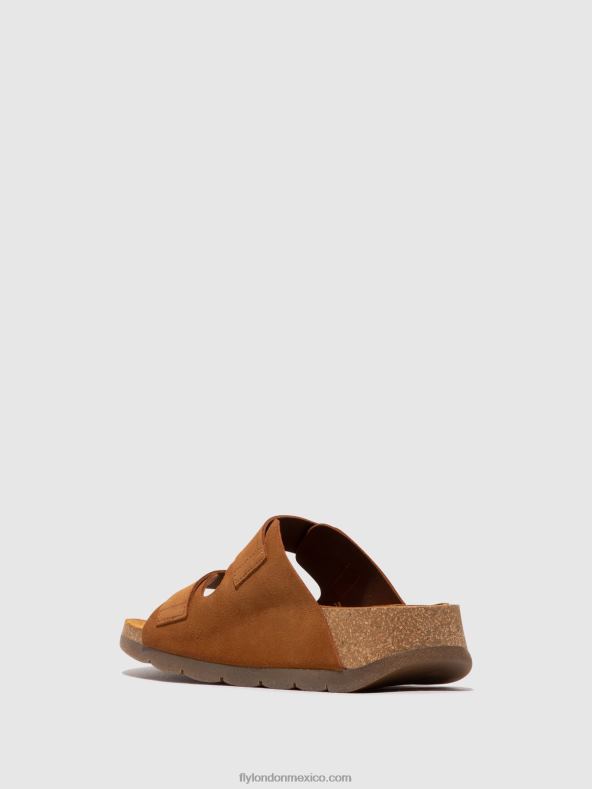 camello de gamuza 2LT8B391 sandalias hebilla caja721 Fly London mujer