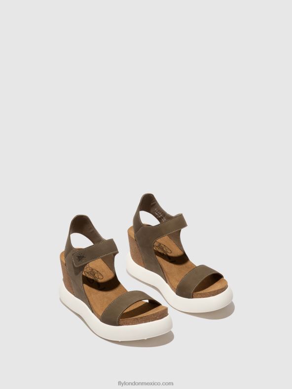 caqui 2LT8B398 sandalias velcro gogo967 Fly London mujer