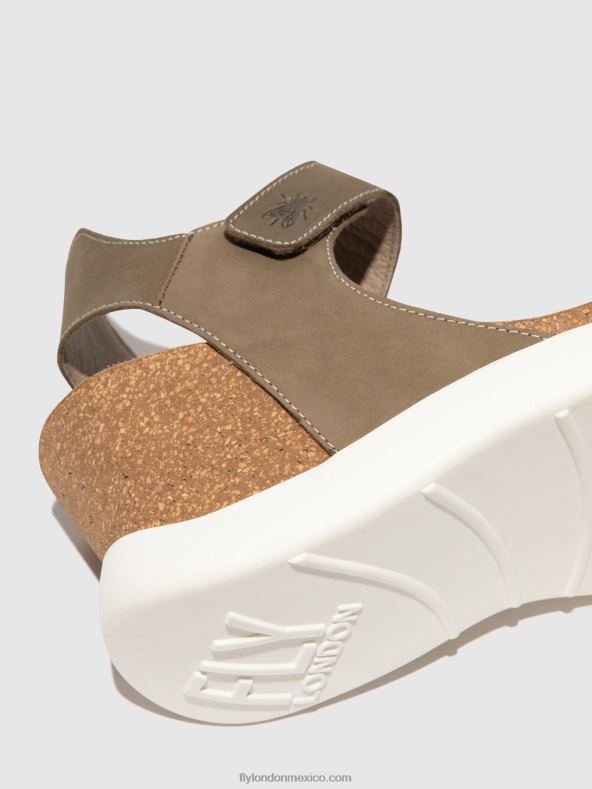 caqui 2LT8B398 sandalias velcro gogo967 Fly London mujer