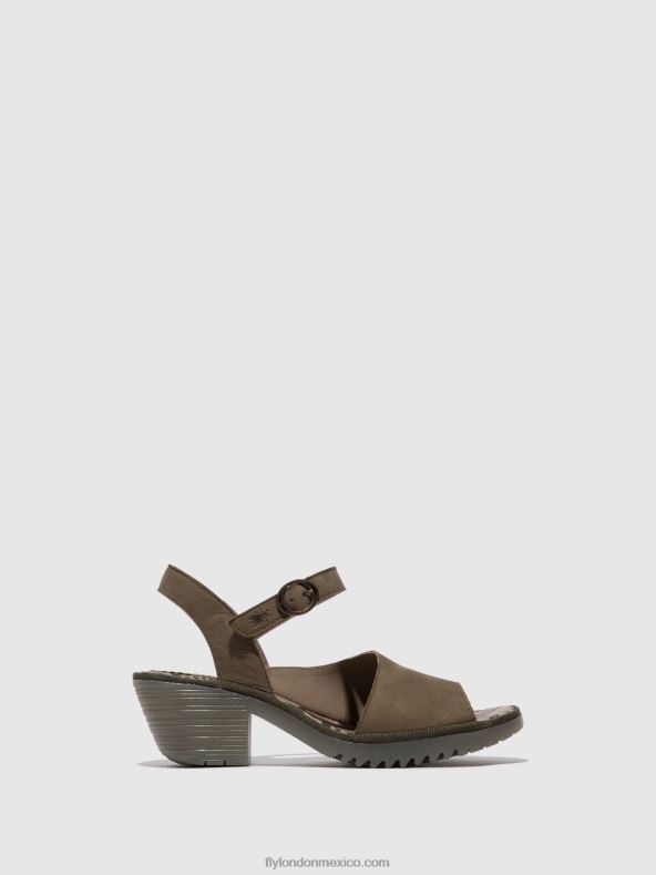 caqui 2LT8B443 sandalias destalonadas wely439 Fly London mujer