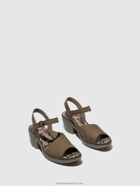 caqui 2LT8B443 sandalias destalonadas wely439 Fly London mujer