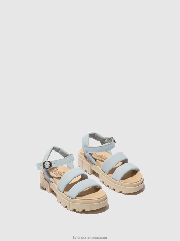 cielo azul 2LT8B544 sandalias destalonadas jela864 Fly London mujer