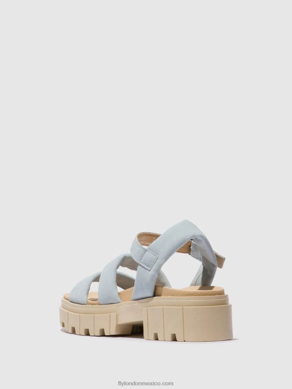 cielo azul 2LT8B544 sandalias destalonadas jela864 Fly London mujer
