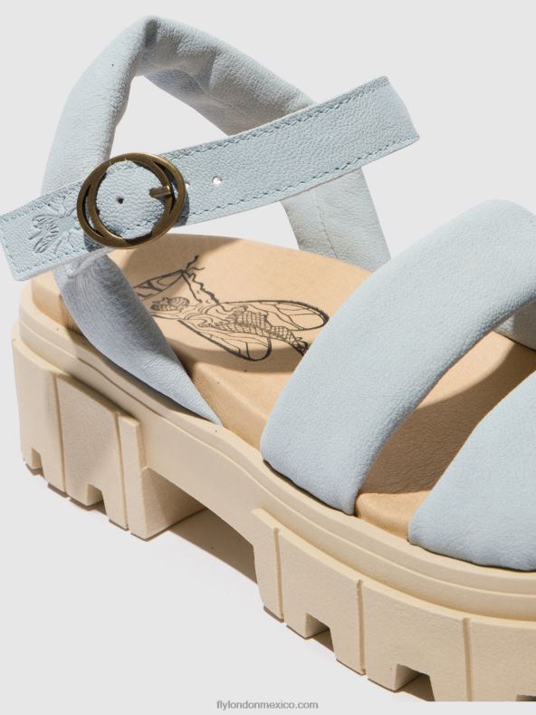 cielo azul 2LT8B544 sandalias destalonadas jela864 Fly London mujer