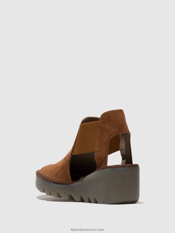 coñac 2LT8B479 sandalias elásticas biga412 Fly London mujer