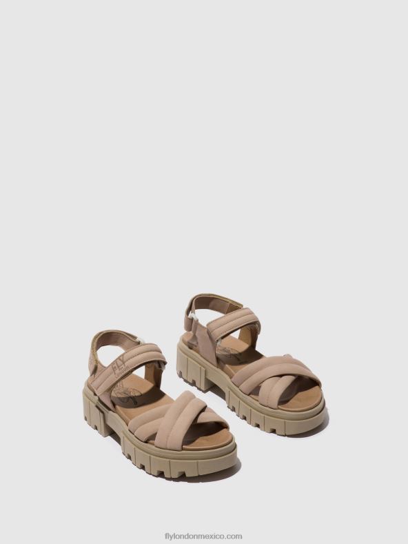 concreto 2LT8B545 sandalias destalonadas jada854 Fly London mujer