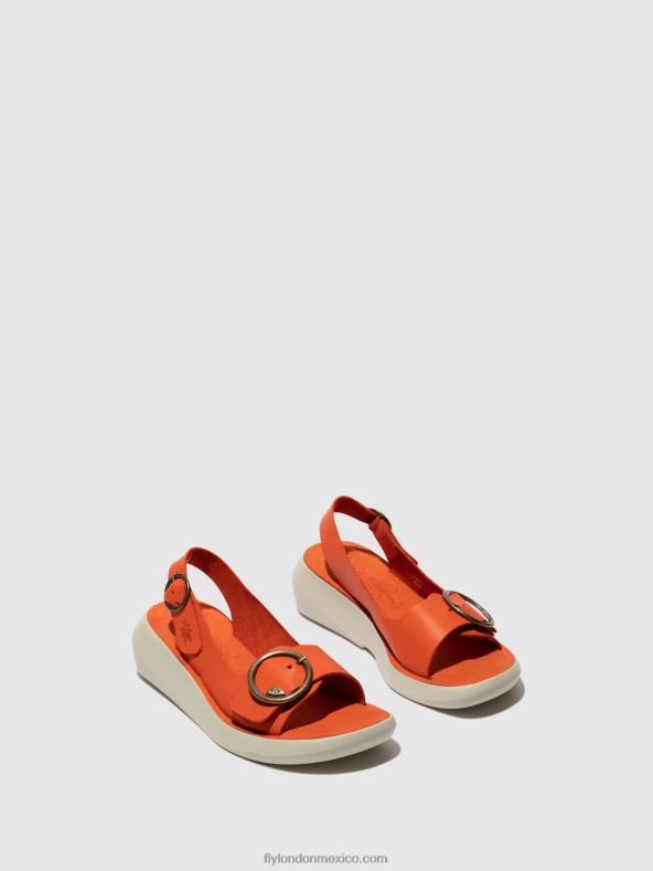 coral 2LT8B585 sandalias destalonadas berk754 Fly London mujer