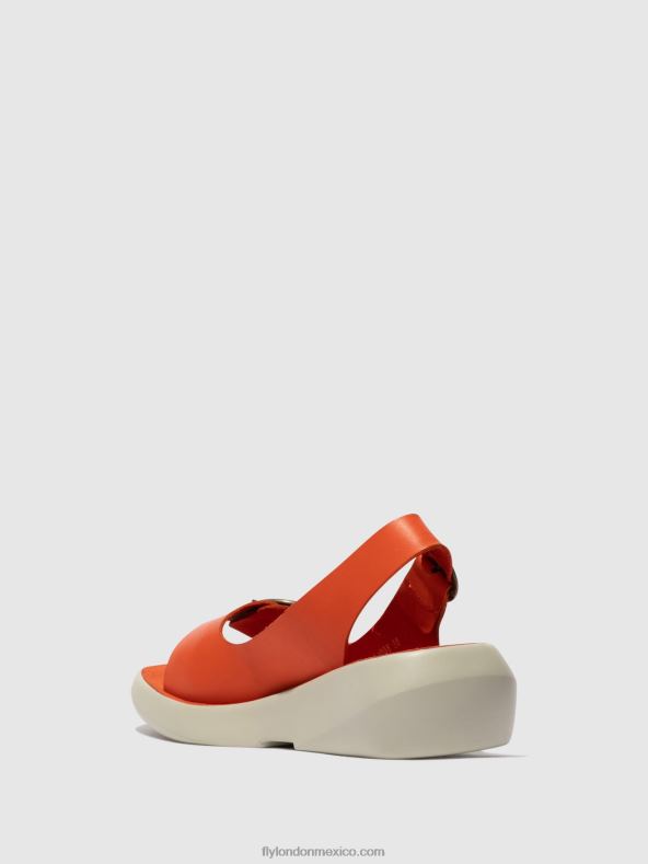coral 2LT8B585 sandalias destalonadas berk754 Fly London mujer
