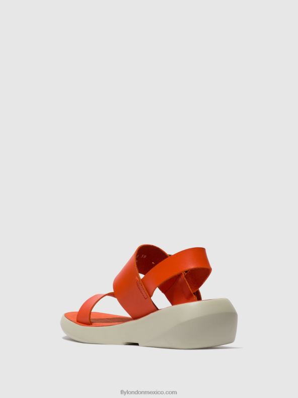 coral 2LT8B587 sandalias destalonadas bani739 Fly London mujer