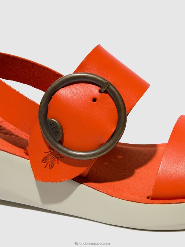 coral 2LT8B587 sandalias destalonadas bani739 Fly London mujer