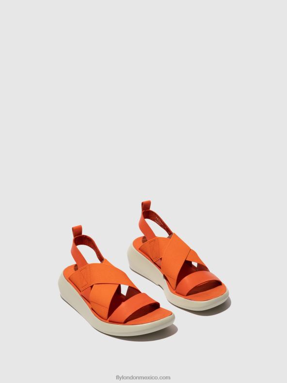coral 2LT8B590 sandalias cruzadas baji848 Fly London mujer