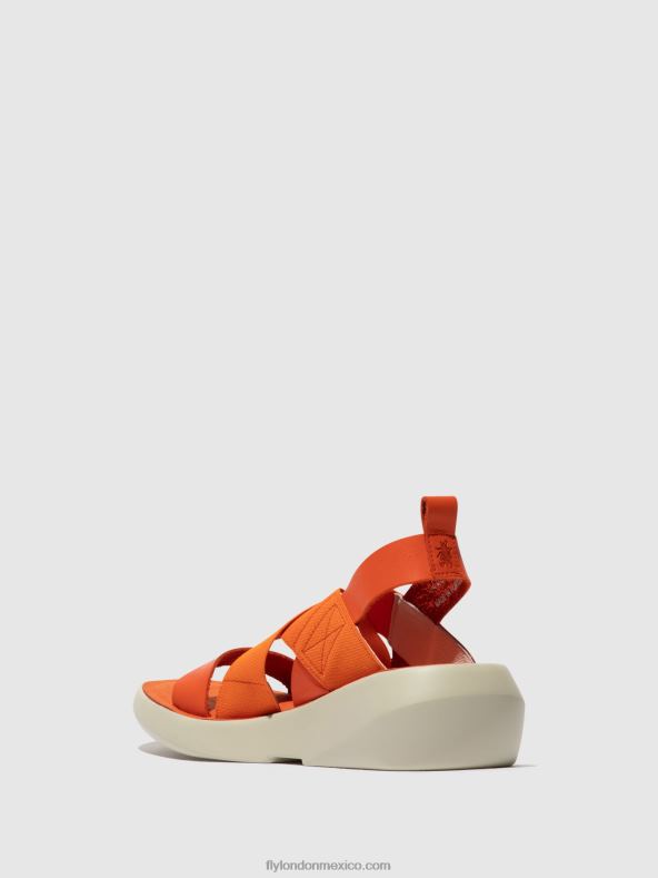 coral 2LT8B590 sandalias cruzadas baji848 Fly London mujer