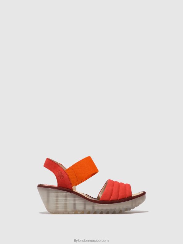 diablo rojo 2LT8B434 sandalias con tira trasera yiko414 Fly London mujer