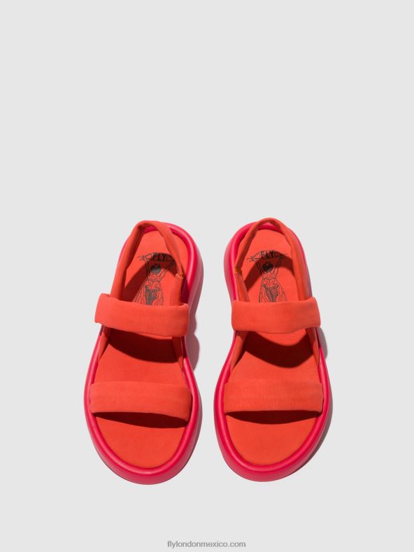 diablo rojo 2LT8B540 sandalias destalonadas tera873 Fly London mujer