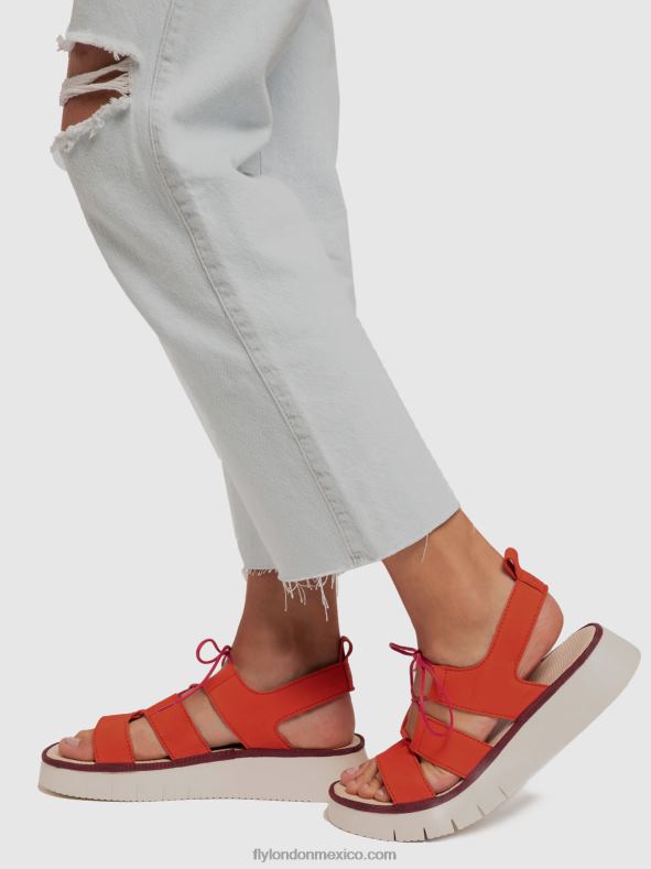 diablo rojo 2LT8B575 sandalias tiras caio363 Fly London mujer