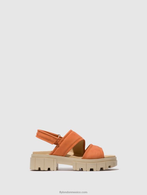 durazno 2LT8B543 sandalias con tira trasera jira865 Fly London mujer