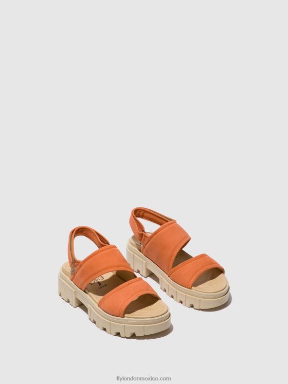 durazno 2LT8B543 sandalias con tira trasera jira865 Fly London mujer