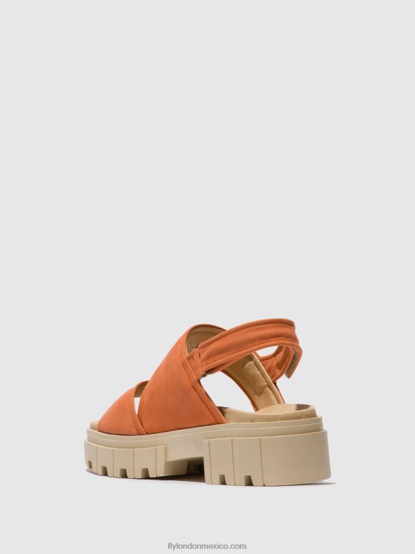 durazno 2LT8B543 sandalias con tira trasera jira865 Fly London mujer