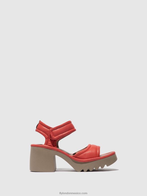 frambuesa 2LT8B402 sandalias velcro mank433 Fly London mujer