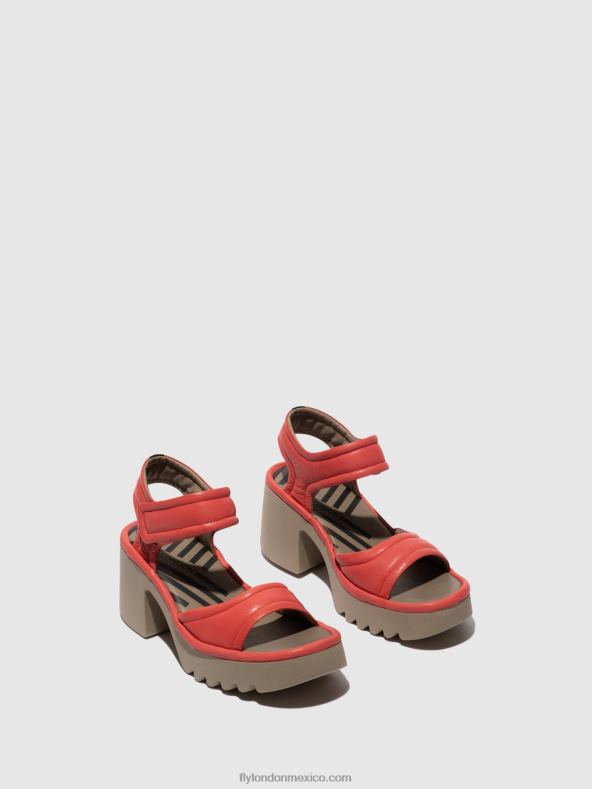 frambuesa 2LT8B402 sandalias velcro mank433 Fly London mujer