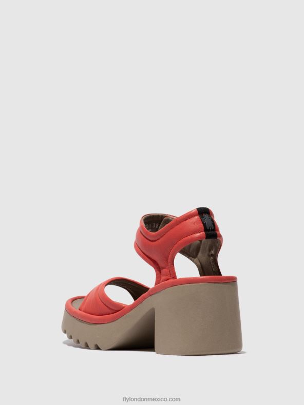 frambuesa 2LT8B402 sandalias velcro mank433 Fly London mujer