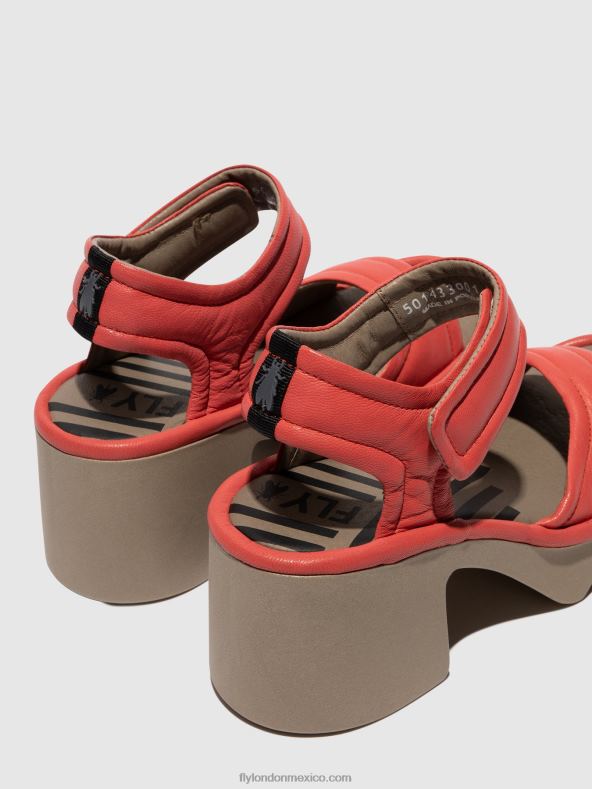 frambuesa 2LT8B402 sandalias velcro mank433 Fly London mujer