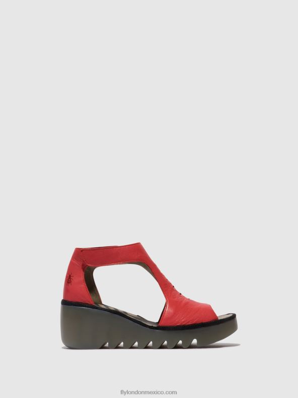 frambuesa 2LT8B419 sandalias con correa en T bezo306 Fly London mujer